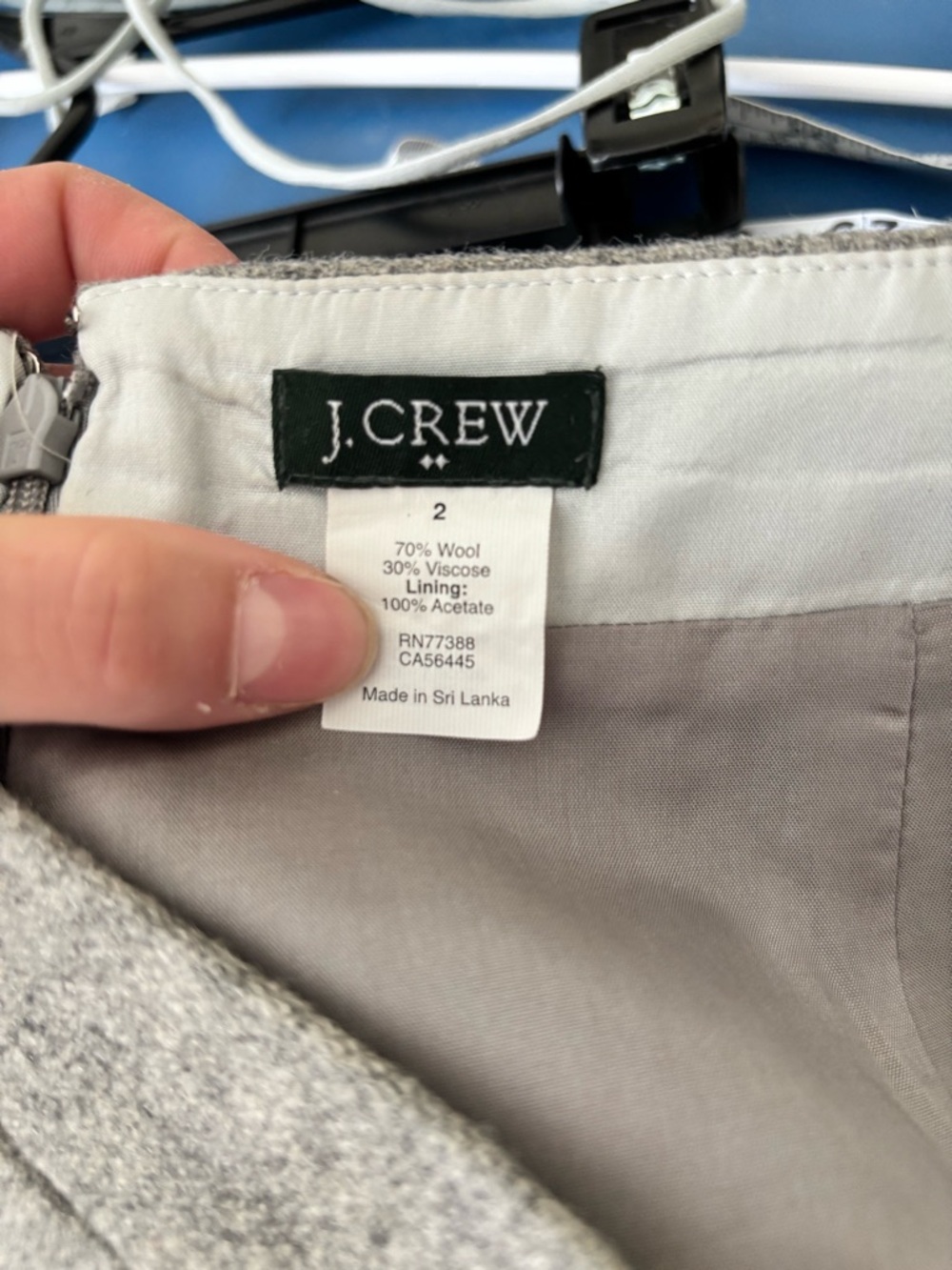 J. Crew Light Gray Wool Tweed Pencil Skirt - Picture 4 of 4